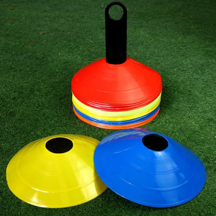 10 PCS Football Training Sign Disc Sign Cone Obstacle Football Training Equipment(Blue)