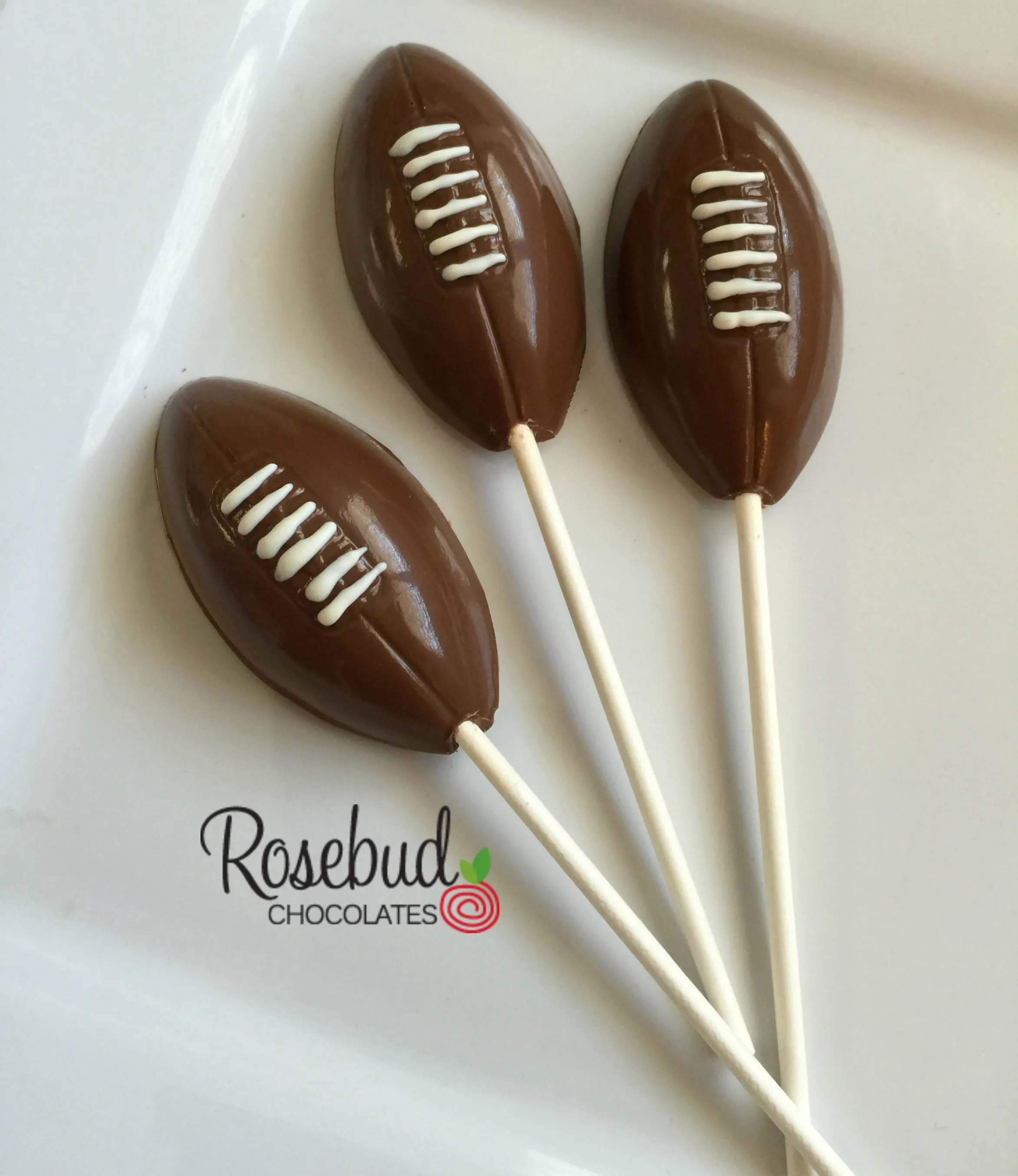 12 FOOTBALL Chocolate Lollipop Candy Sports Birthday Party Favors