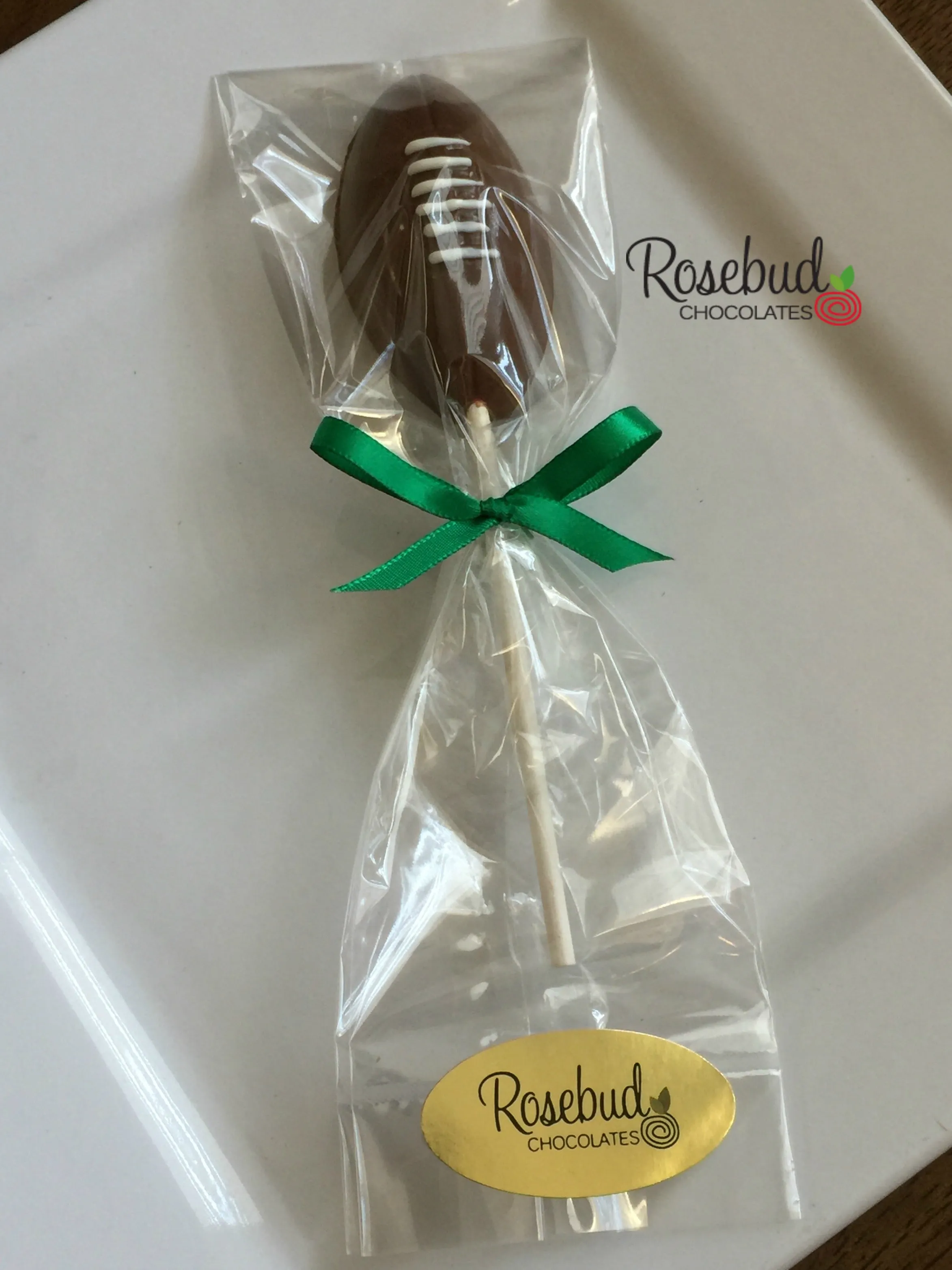 12 FOOTBALL Chocolate Lollipop Candy Sports Birthday Party Favors