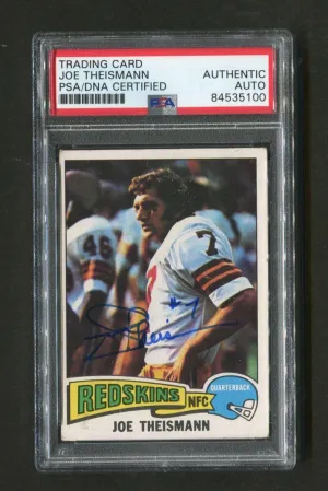 1974 Topps Joe Theismann #416 PSA/DNA Signed Rookie Football Card