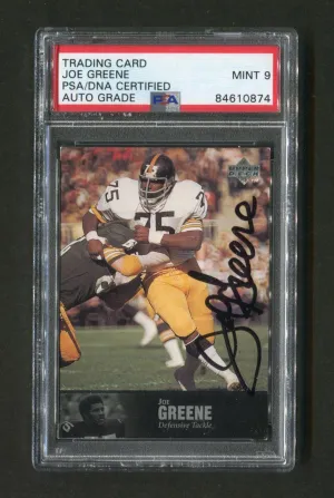 1997 Upper Deck Joe Greene #35 PSA/DNA Certified MINT 9 Signed Football Card