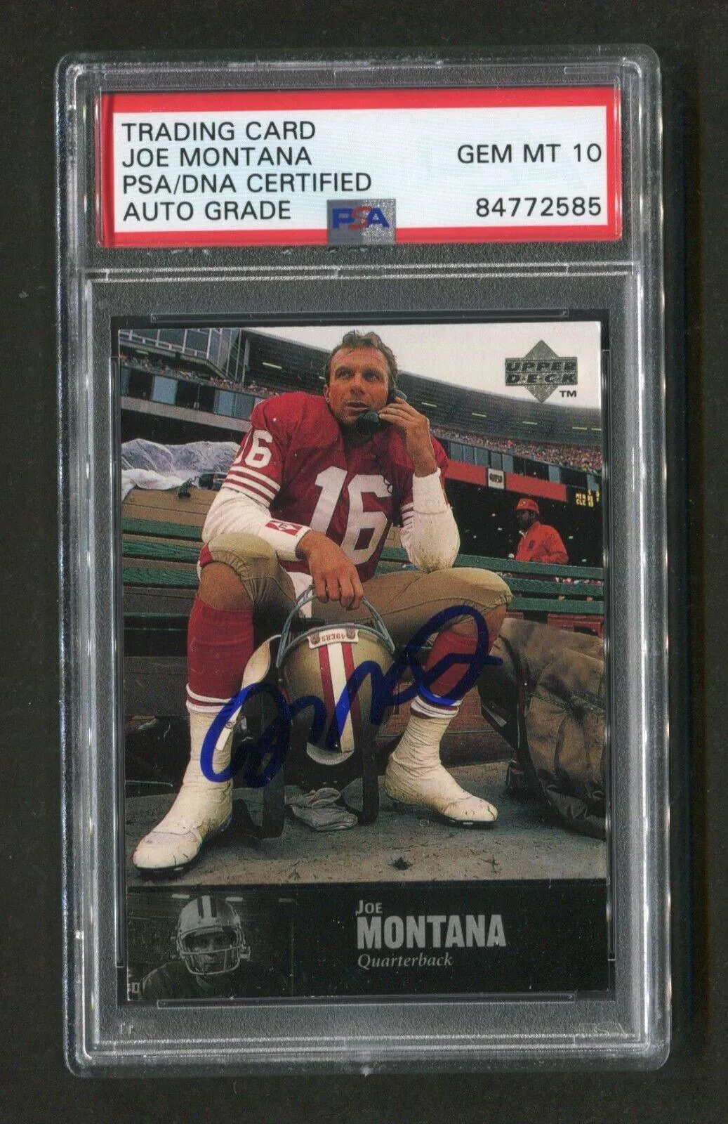 1997 Upper Deck Joe Montana #178 PSA/DNA GEM MINT 10 Signed Football Card