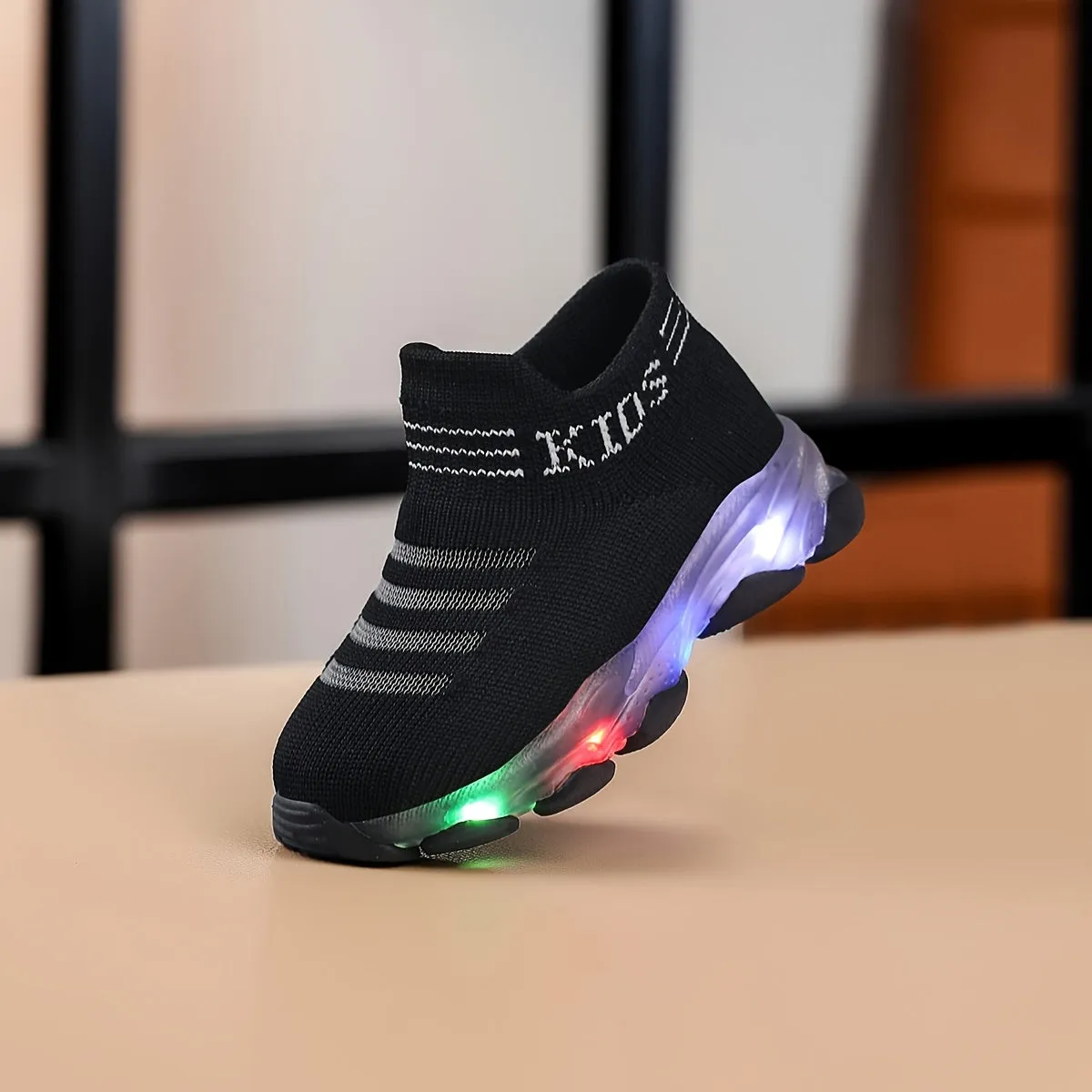 2025 Trendy Boys' LED Light-Up Sneakers - Comfy, Non-Slip Slip-On Walking Shoes with Cute Cartoon Designs, Breathable Fabric & Durable TPR Sole for Youngsters to Youngsters