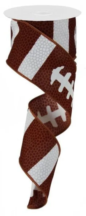 2.5" Football Lace Ribbon - 50Yds