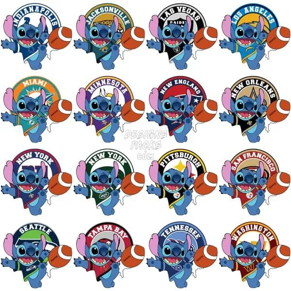 32 Cartoon Alien Football Designs Bundle PNG