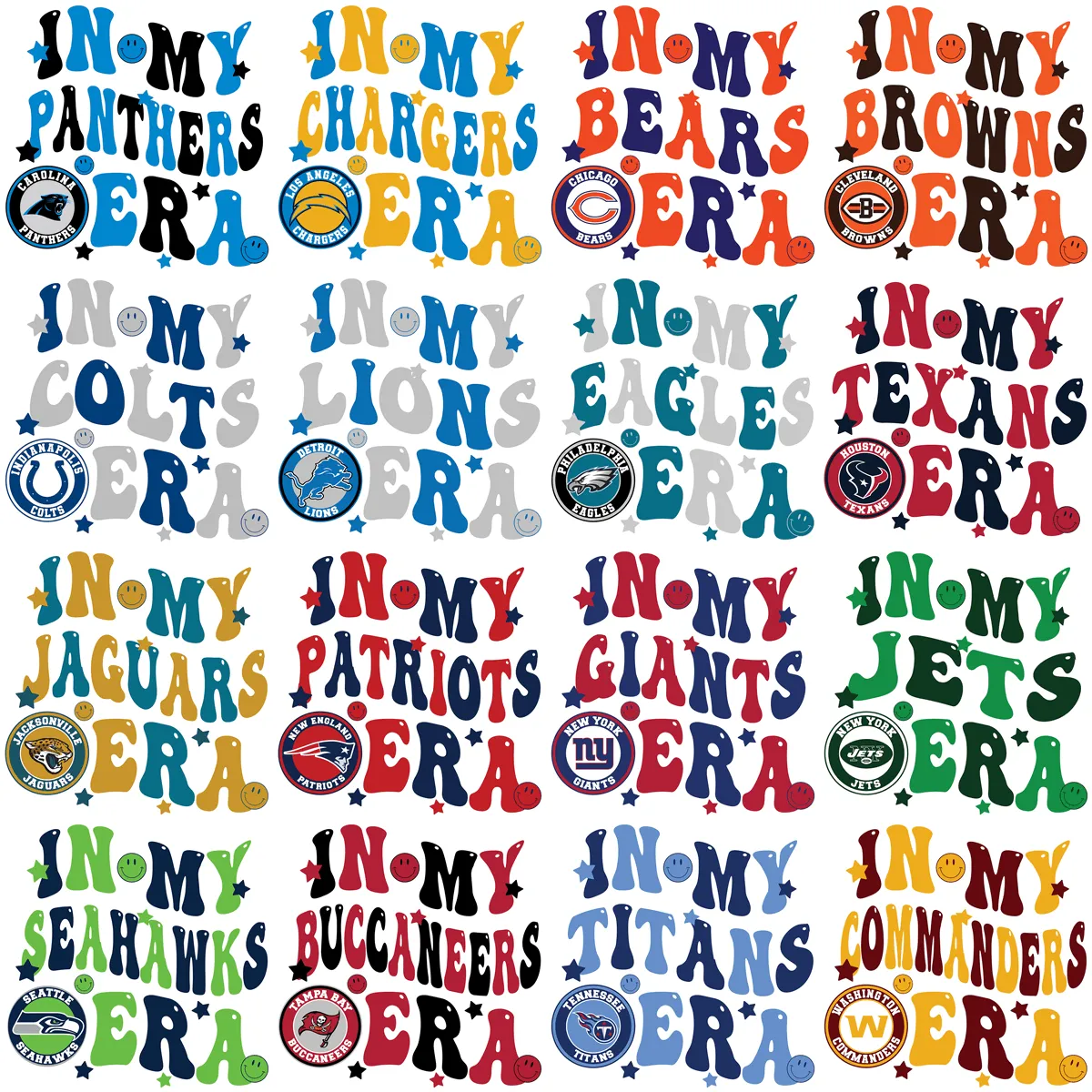 32 In My Football Team Era Designs Bundle PNG