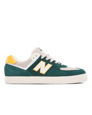 574 Vulcanized Shoes in Spruce & White