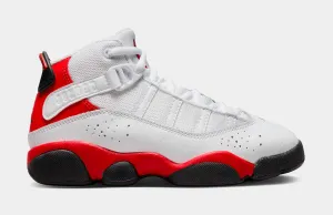 6 Rings Preschool Basketball Shoes (White/Red)