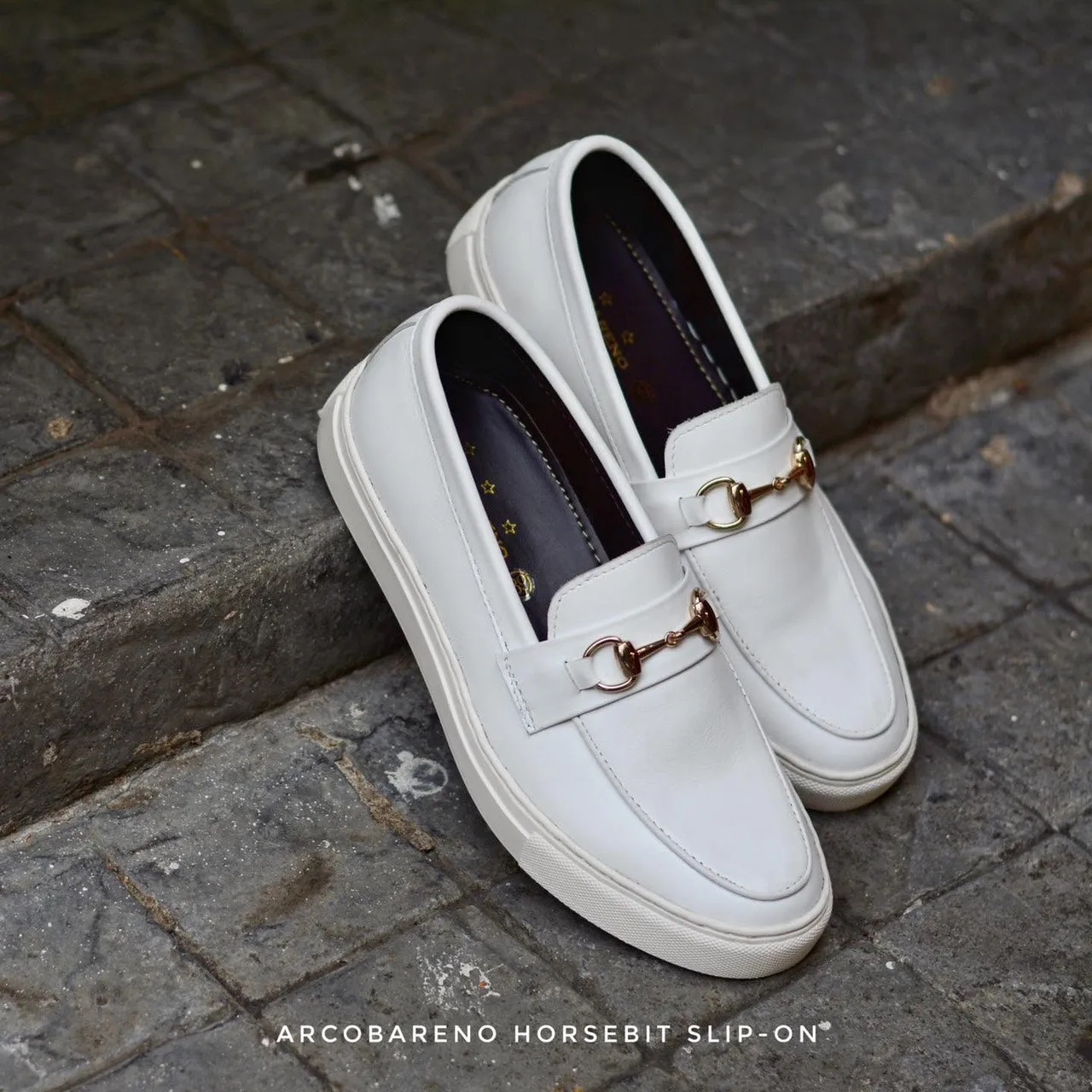 702 Arcobareno Horsebit Slip-On WinterWhite