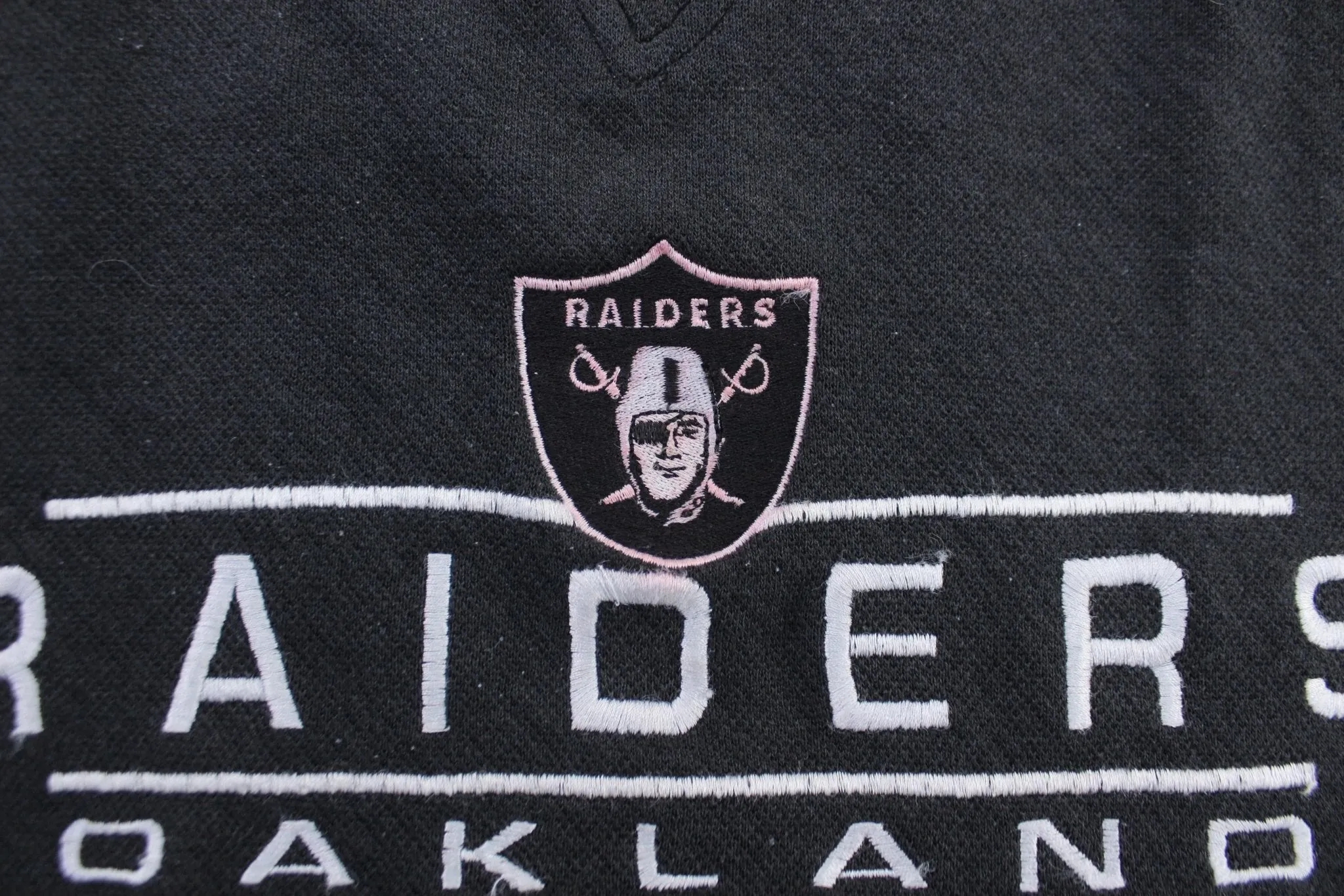 90's Oakland Raiders Embroidered Logo 7 Sweatshirt