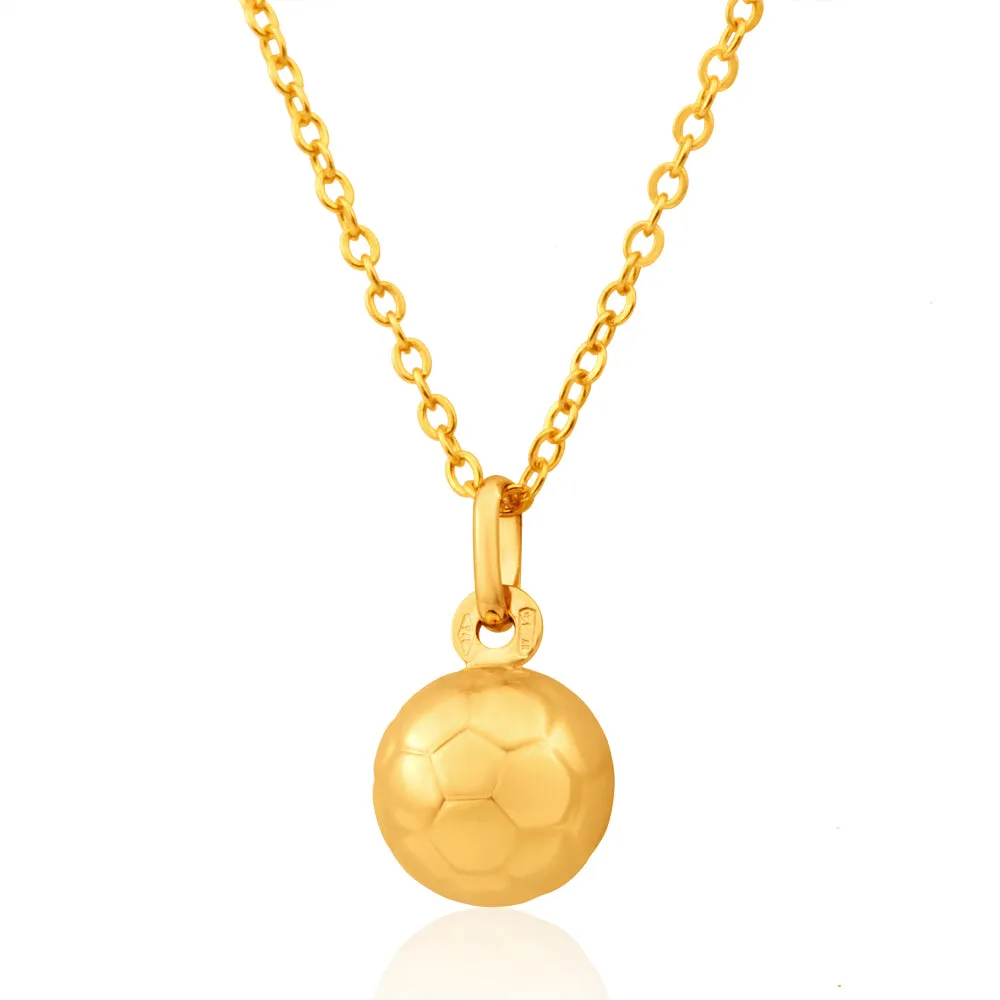 9ct Yellow Gold Soccer Ball Pendant