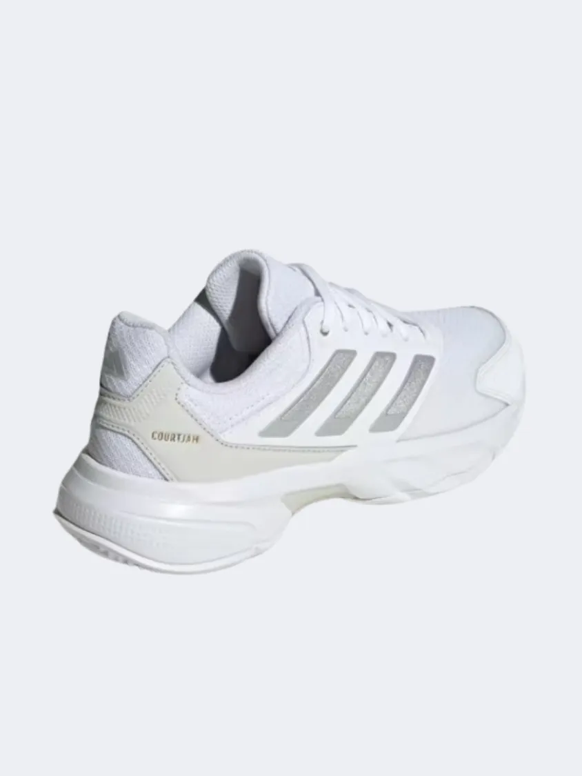 Adidas Courtjam Control 3 Women Tennis Shoes White/Silver/Grey