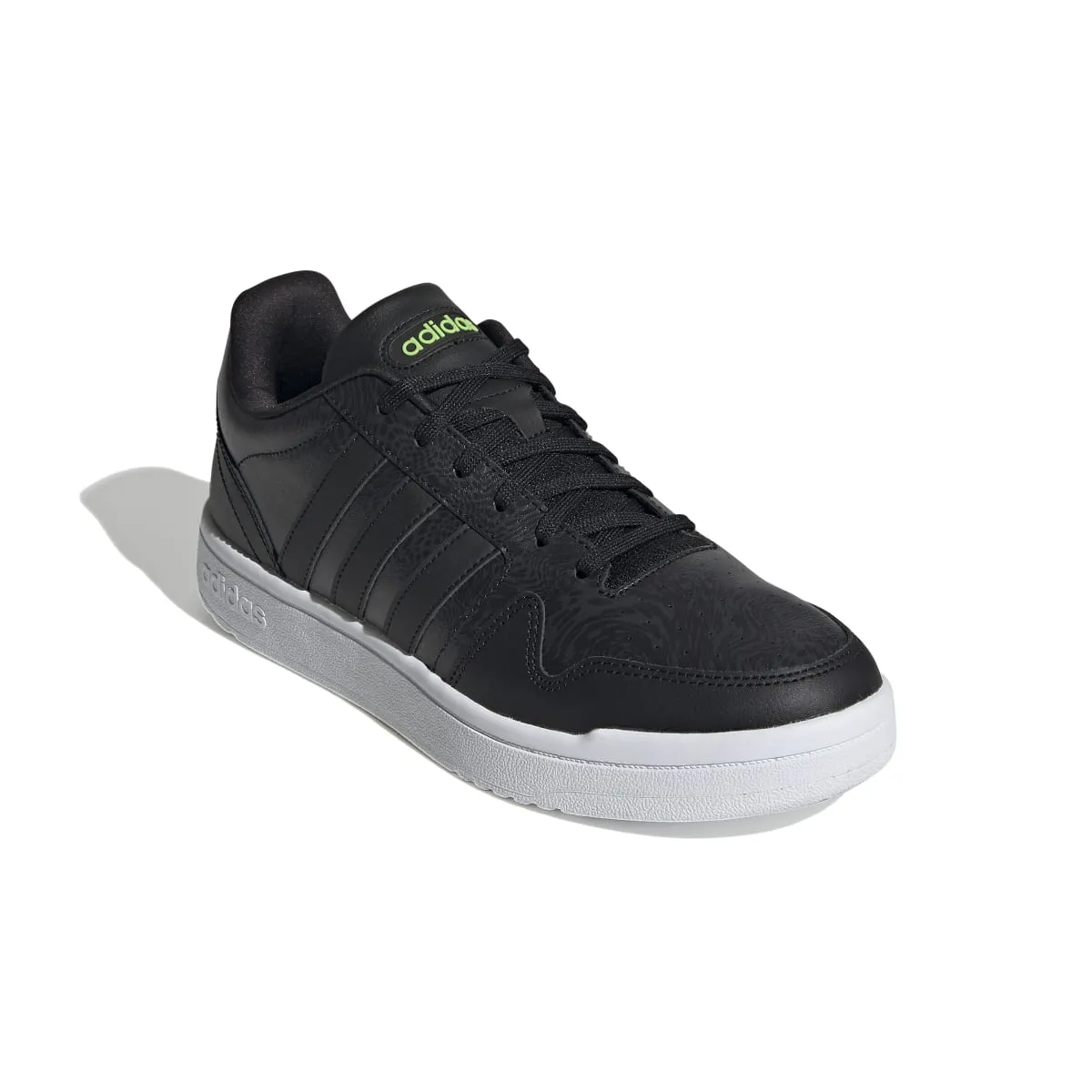 ADIDAS H00463 POSTMOVE MN'S (Medium) Carbon/Black/Green Leather Basketball Shoes