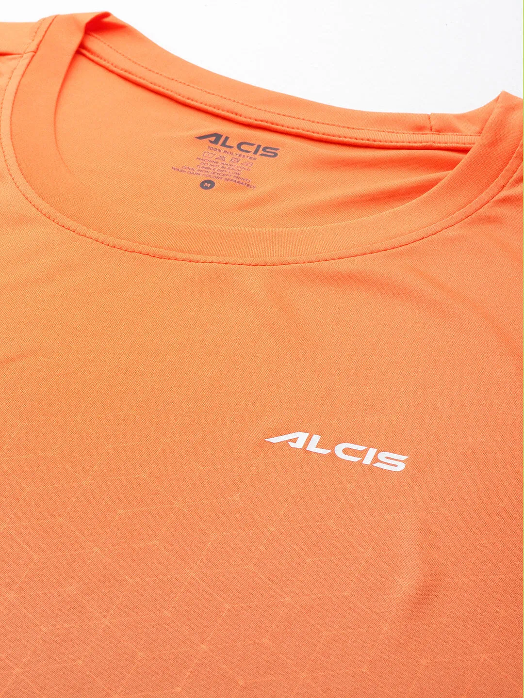 Alcis Men Geometric Printed Anti Static Slim Fit Sports T-shirt