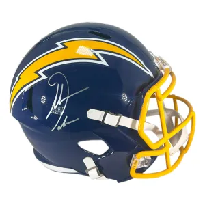 Antonio Gates Signed Los Angeles Chargers Throwback 1974-87 Speed Full-Size Replica Football Helmet (Beckett)