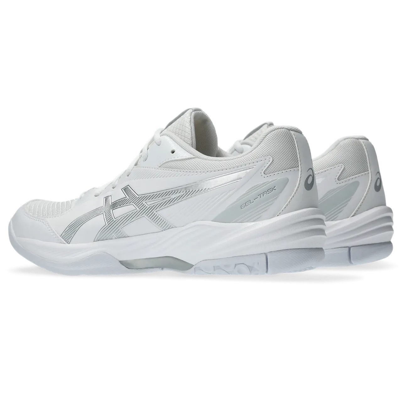 Asics Women's Gel Task 4 Indoor Court Shoes White Pure Silver