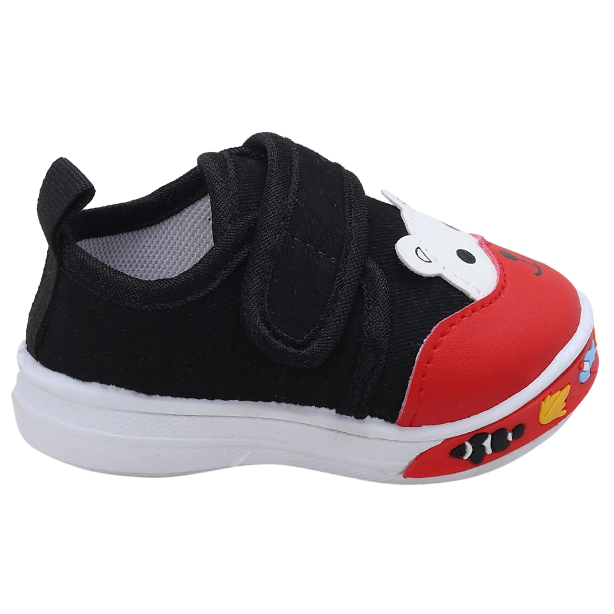 Baby Moo Blissful Bear Velcro Strap Anti-Skid Chu Chu Sound Sneakers - Black