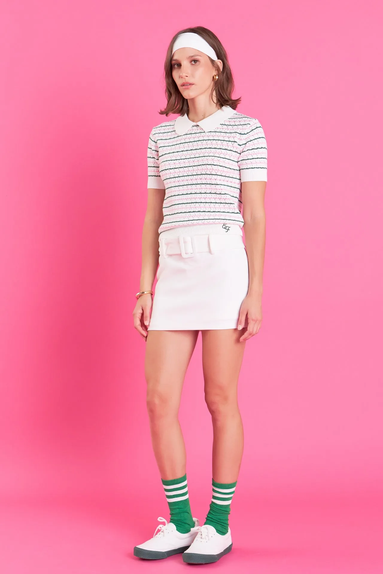 Belted Low Waist Skort