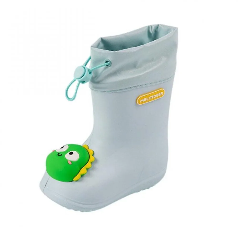 Blue 150Children's Cartoon Pvc Rubber Waterproof Rain Boots Fashion Classic Baby Water Shoes Rabbit Frog Dolls Boys Girls