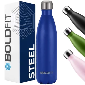 Boldfit Stainless Steel Water Bottle for Men & Women & Kids, Thermos Vacuum Flask Stylish Bottle Made for Keeping Water & Beverages Hot Or Cold Whole Day, Use in Home Office Gym (1000ml, Blue)