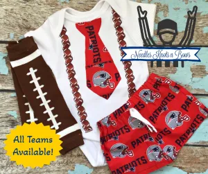 Boys New England Patriots Football Outfit, Baby Toddler