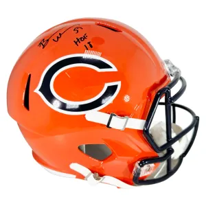 Brian Urlacher Signed HOF 18 Inscription Chicago Bears Alt 22 Full-Size Replica Football Helmet (Beckett)