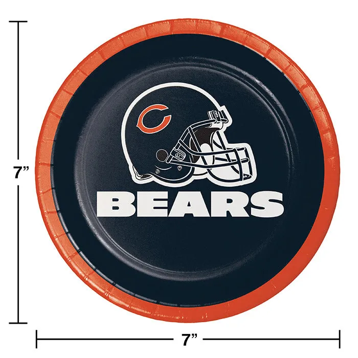 Bulk Chicago Bears Paper Dessert Plates (96 per Case)