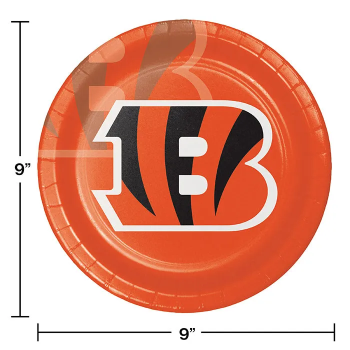 Bulk Cincinnati Bengals Paper Dinner Plates (96 per Case)