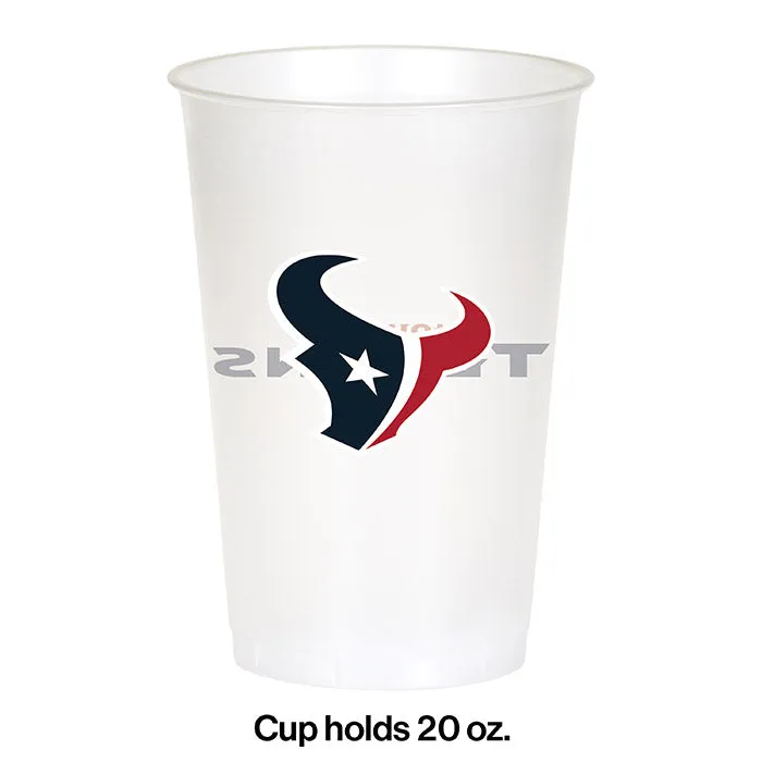 Bulk Houston Texans 20 oz Plastic Cups (96 per Case)