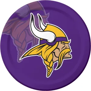 Bulk Minnesota Vikings Paper Dinner Plates (96 per Case)