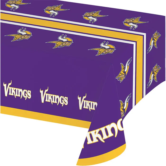 Bulk Minnesota Vikings Plastic Table Covers (12 per Case)