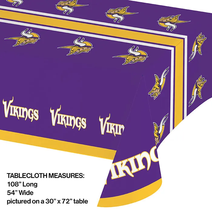 Bulk Minnesota Vikings Plastic Table Covers (12 per Case)