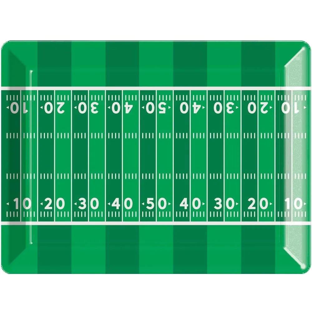 Bulk Tailgate Decor Plastic Tray, Football 10" x 14" (Case of 12)