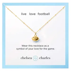 CC Sport Gold Football Charm Necklace