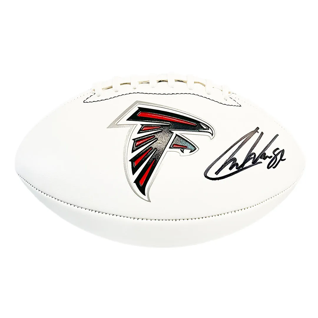 Charlie Woerner Signed Atlanta Falcons Official NFL Team Logo White Football (Beckett)