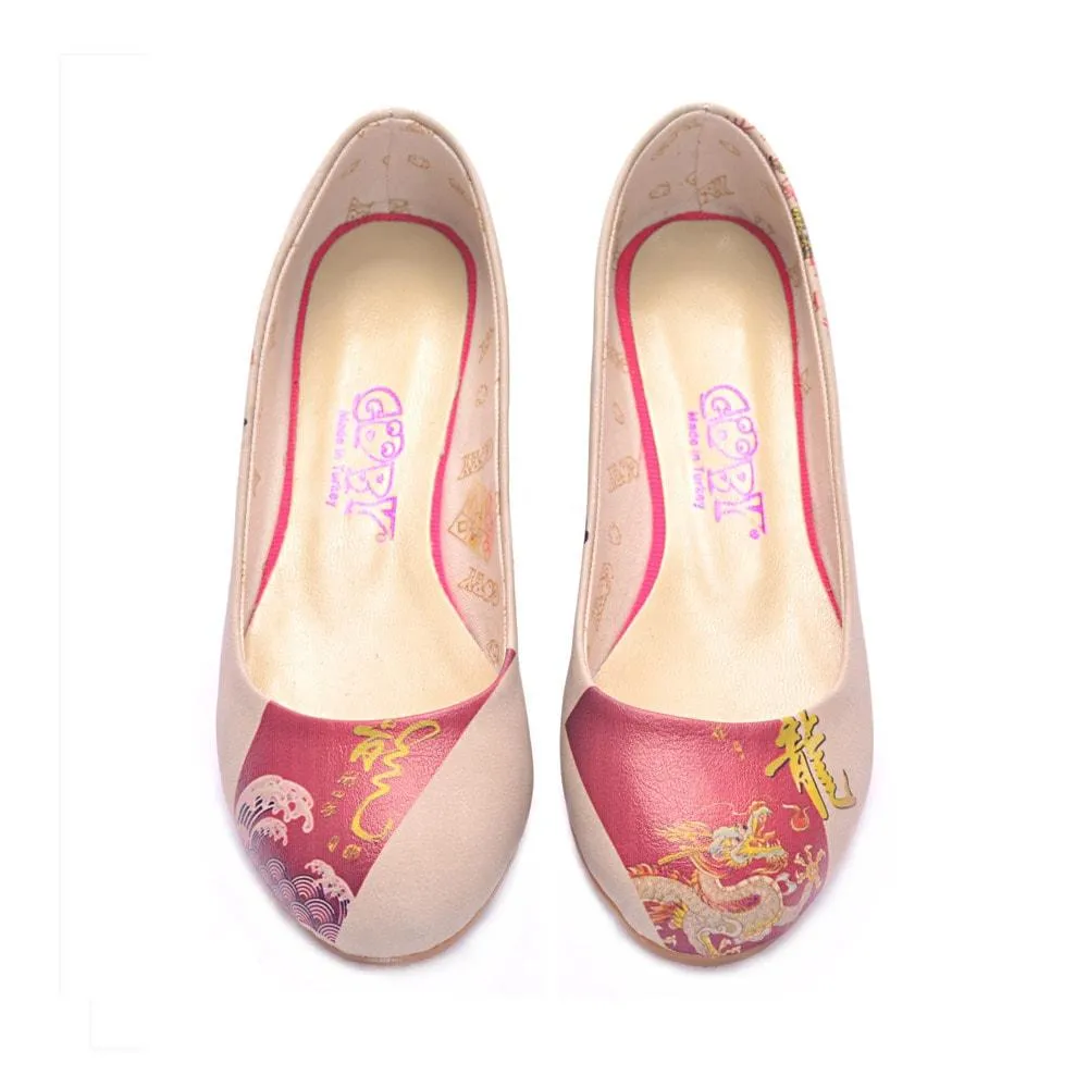 Chinese Dragon Ballerinas Shoes 1037