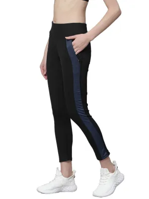 CHKOKKO Women Yoga Track Pants Stretchable Sports Tights Black Red Blue XL