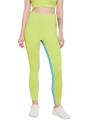 Clovia Women's Snug Fit High Rise Active Tights (AB0112P11_Green_XXL)