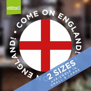 Come on England Roundel Window Sticker