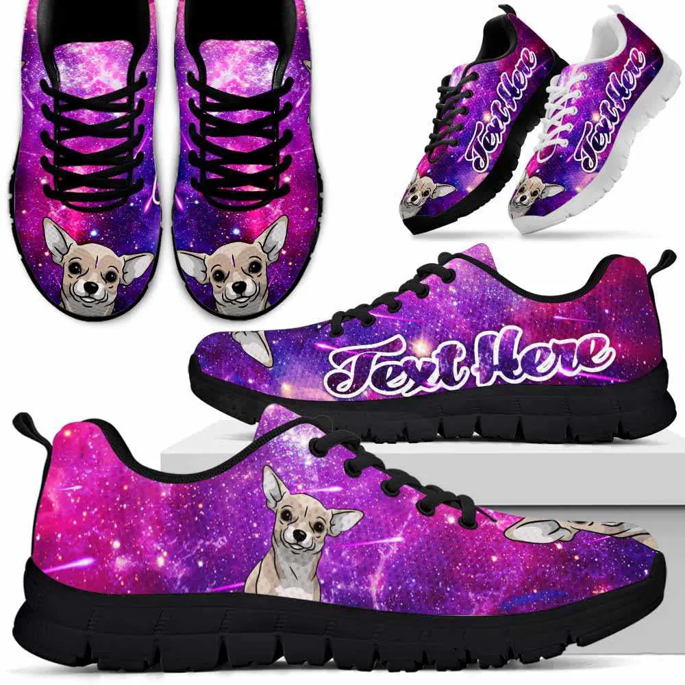 Custom Name Chihuahua Sneaker, Galaxy Chihuahua Dog Lovers Sneakers Running Shoes Gift Men Women, Best Running Shoes