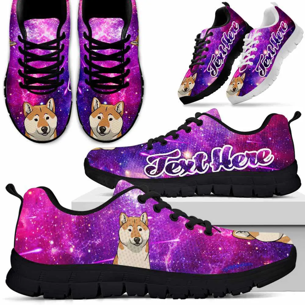 Custom Name Shiba Inu Sneaker, Galaxy Shiba Inu Dog Lovers Sneakers Running Shoes Gift Men Women, Best Running Shoes