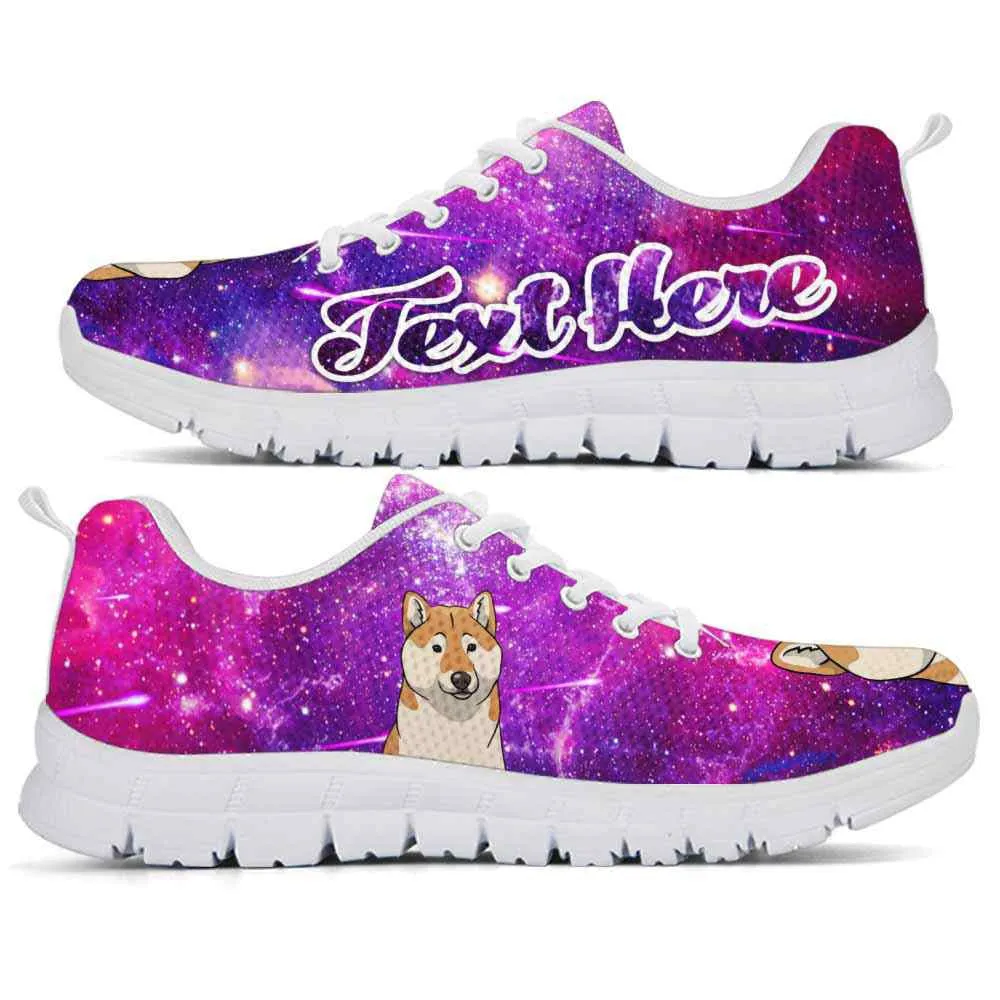 Custom Name Shiba Inu Sneaker, Galaxy Shiba Inu Dog Lovers Sneakers Running Shoes Gift Men Women, Best Running Shoes