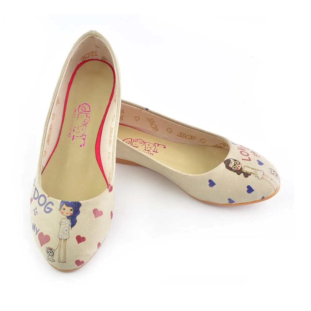 Cute Girl and Animals Ballerinas Shoes 1002