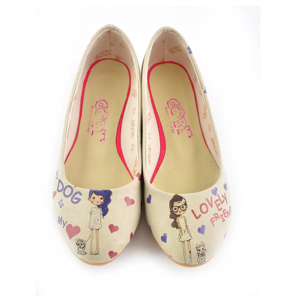 Cute Girl and Animals Ballerinas Shoes 1002