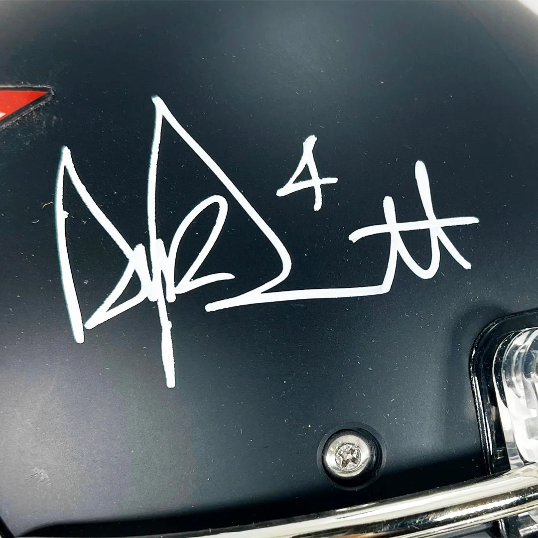 Dak Prescott Signed Dallas Cowboys Flat Black Flag Star Full-Size Schutt Football Helmet (JSA)