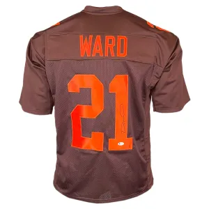 Denzel Ward Signed Cleveland Brown Football Jersey (Beckett)