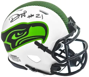 Devon Witherspoon Autographed Seattle Seahawks Lunar Eclipse White Speed Mini Helmet MCS Holo Stock #216010