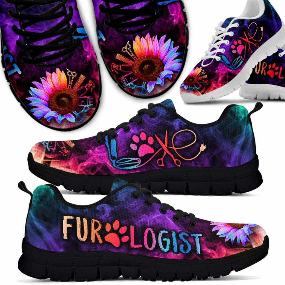 Dog Groomer Sneaker, Furologist Dog Groomer Sunflower Smoke Sneakers Shoes, Best Running Shoes, Unique Gifts For Dog Lovers