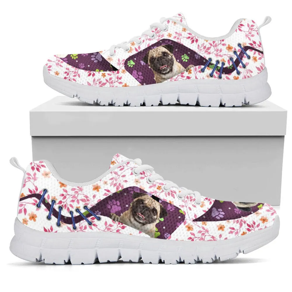 Dog Sneaker, Dog Huddle From Flower Background Sneaker, Dog Shoes