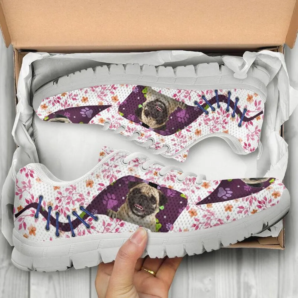 Dog Sneaker, Dog Huddle From Flower Background Sneaker, Dog Shoes